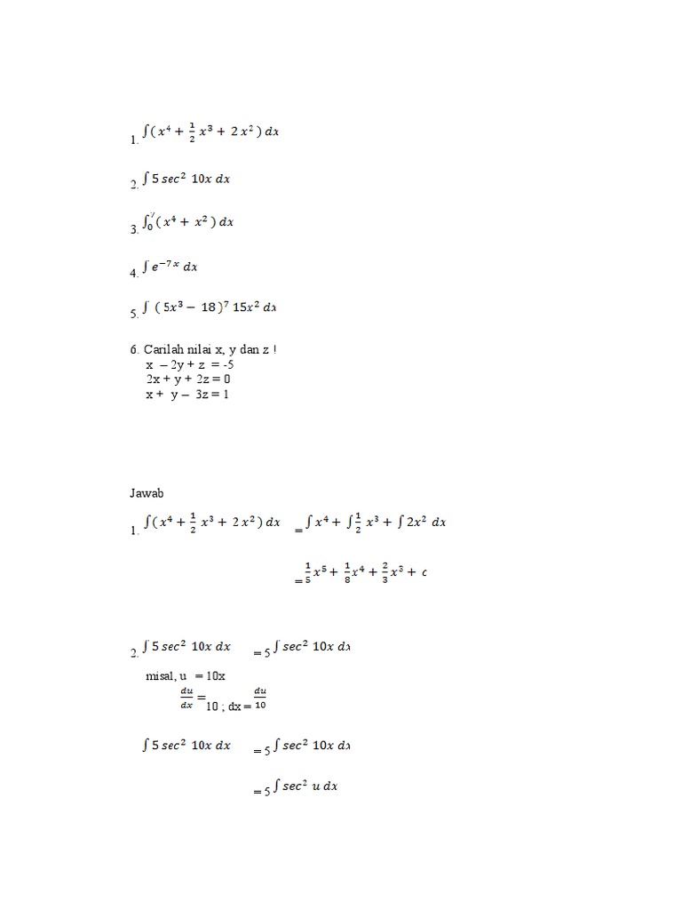 Solving 1x1x Equations for x, y, z | PDF