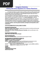 Download Inorganic Chemistry Writing Net Ionic Equations for Various Reactions by Adam SN24306639 doc pdf