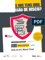 Workshop 'Defende a tua voz', 23 out.