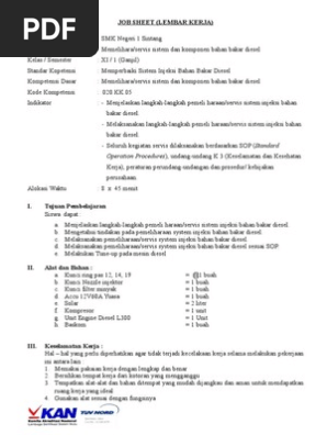 Job Sheet Diesel Tkr Kd 1 Doc