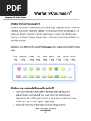 Warfarin coumadin 3mg