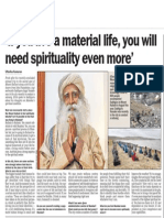 If You Live A Material Life, You Will Need Spirituality Even More'