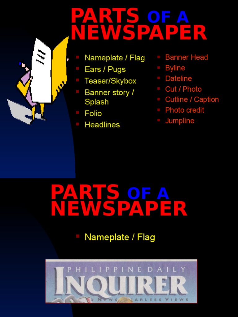 Parts Of A Newspaper And Headline Writing Newspaper And Magazine