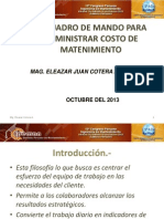 Dr. Ing Eleazar Cotera - El Cuadro de Mando para Administrar Costos D Mantto PDF