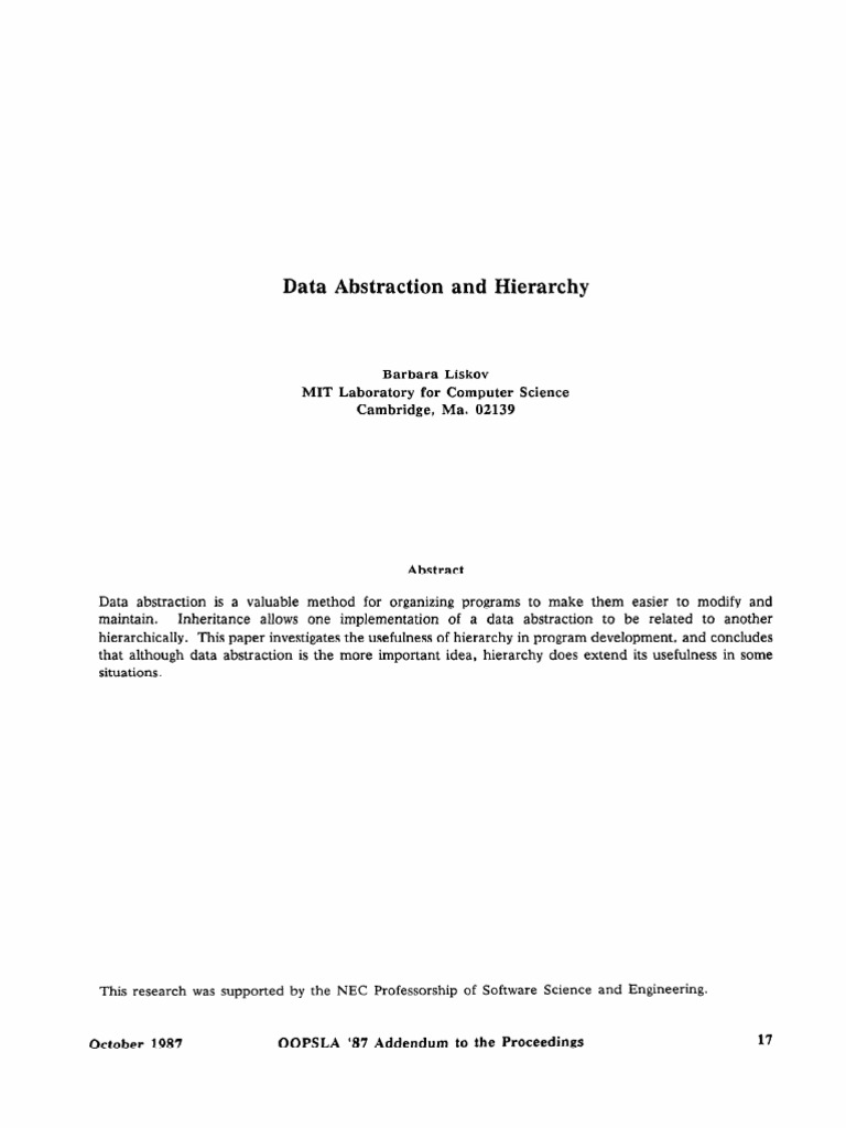 Data Abstraction and Hierarchy Insights | PDF | Inheritance (Object ...