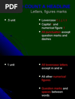Headline Schedule/Unit Count: Capital Letters Figures/Punctuation | PDF