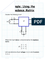 Example Using The Impedance Matrix