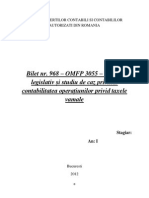 Bilet nr. 968 – OMFP 3055 – Cadrul legislativ și studiu de caz privind