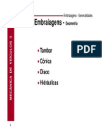 Tipos de Embraiagens - Geometria e Actuação