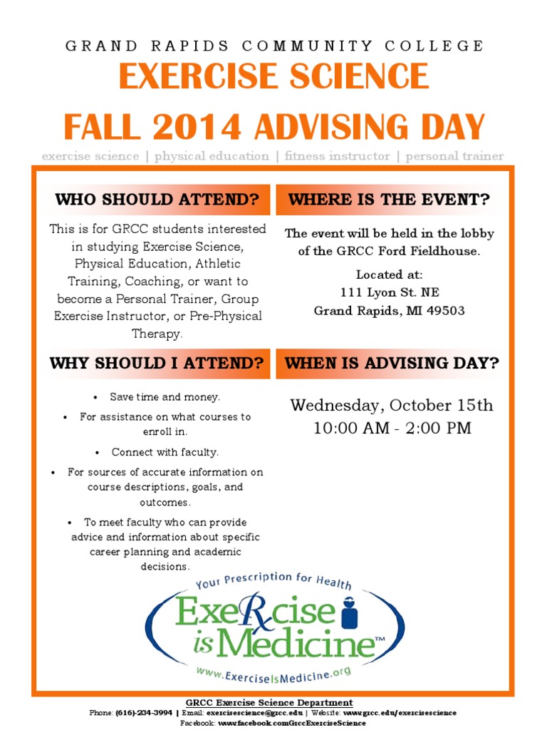 Fall Exercise Advising Day | PDF