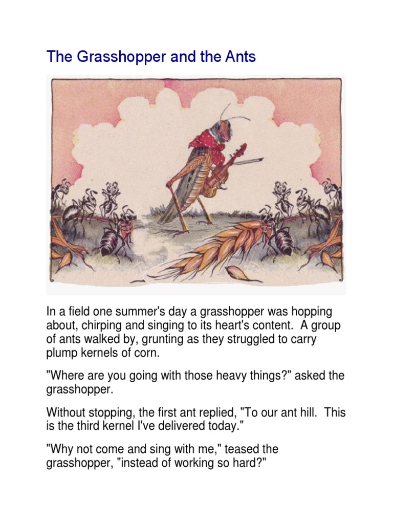 Lessons from the Ant and the Grasshopper | PDF