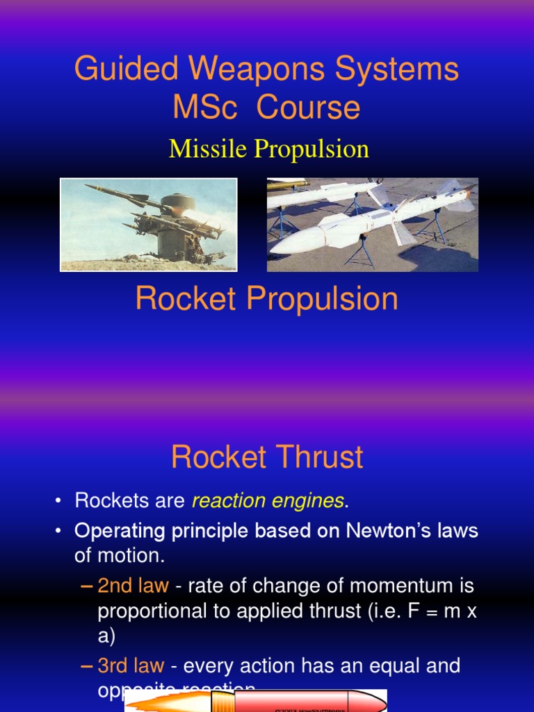 Rocket Propulsion and Thrust Principles | PDF | Rocket Propellant ...