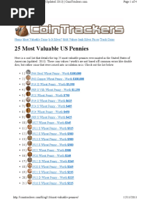 25 Most Valuable US Pennies