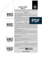 Sample Paper 2014-15: Open Syllabus