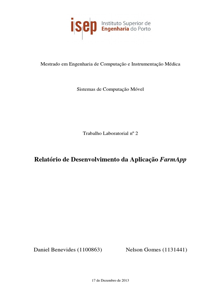 Relat rio sobre o desenvolvimento da aplica o m vel farmapp para