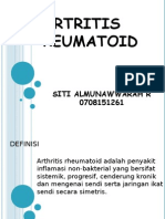 Definisi, Etiologi, Patologi Artritis Reumatoid (Semester 2 Blok 6 Pleno 3 - Putri 030290)