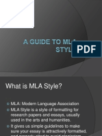 a guide to mla style