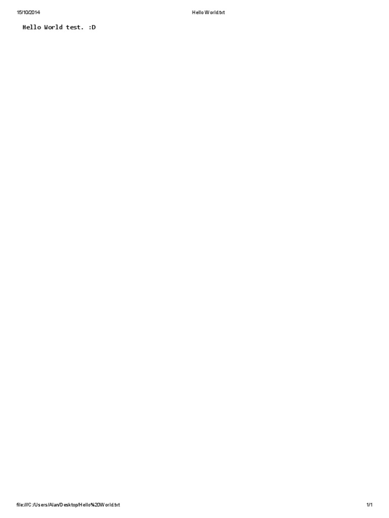 Hello World PDF | PDF