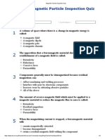 Magnetic Particle Inspection Quiz