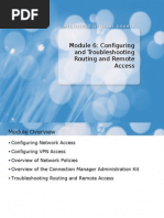 Module 6: Configuring and Troubleshooting Routing and Remote Access