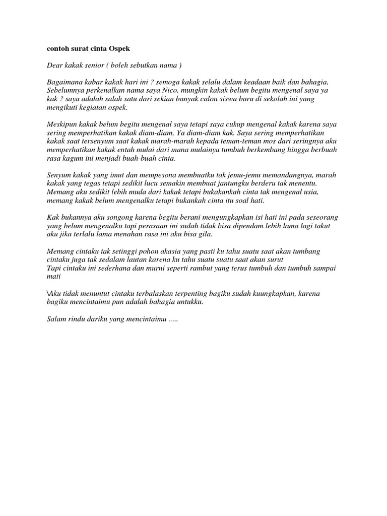 Contoh Surat Terbuka Untuk Panitia Ospek - WHOTDATSCRAPPER