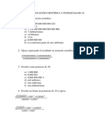 Ejercicios de Notación Científica PDF