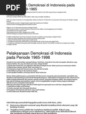 Pelaksanaan Demokrasi Di Indonesia Pada Periode 1959 1965 Pptx