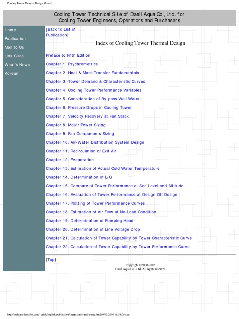 Cooling Tower Thermal Design Manual PDF | PDF | Relative Humidity ...
