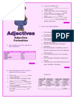 Adjective Formation: C - Choose The Right Adjective