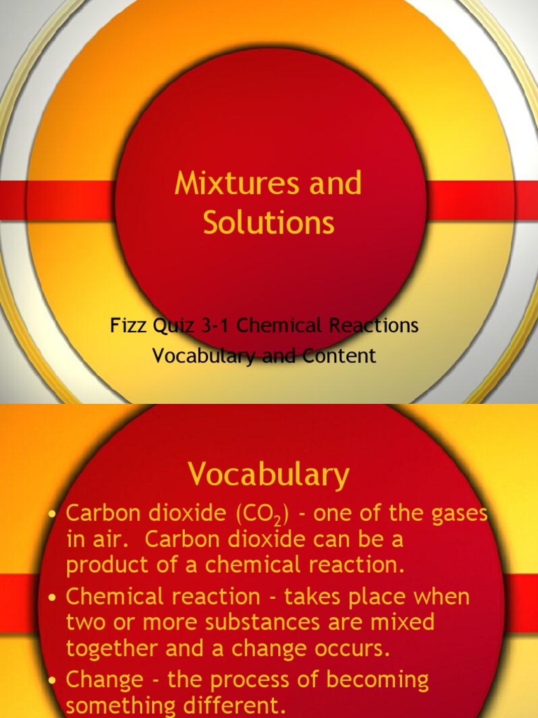 Fizz Quiz on Chemical Reactions | PDF | Technology & Engineering