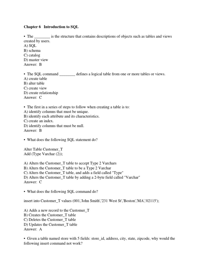 Chapter 6 Introduction To SQL | PDF | Sql | Database Index