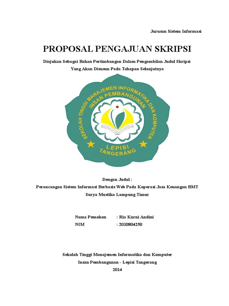 Contoh Proposal Skripsi Koperasi