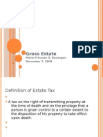 Gross Estate: Maria Princess G. Bacungan December 7, 2009