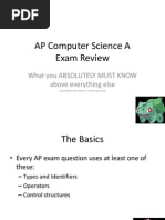 AP Computer Science A Exam Review