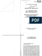 13 - Voloshinov - 1929 - La Construcción de La Enunciación-1 PDF