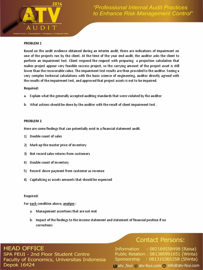 Audit Issues and Internal Control Failures | PDF | Audit | Internal Audit