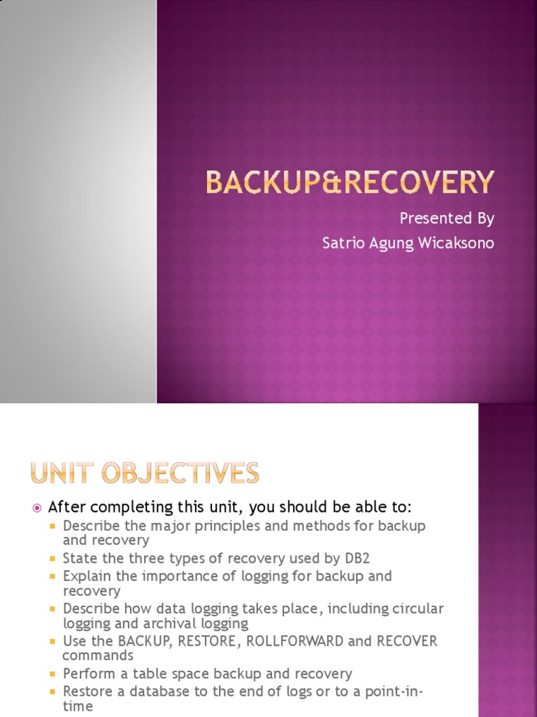 DB2 Online Backup and Recovery Guide | PDF | Backup | Databases