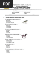 Soal Bahasa Indonesia Ke-1 Kelas 1