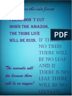 Pleas Don't Cut Down The Amazon, The Tribe Live Will Be Ruin