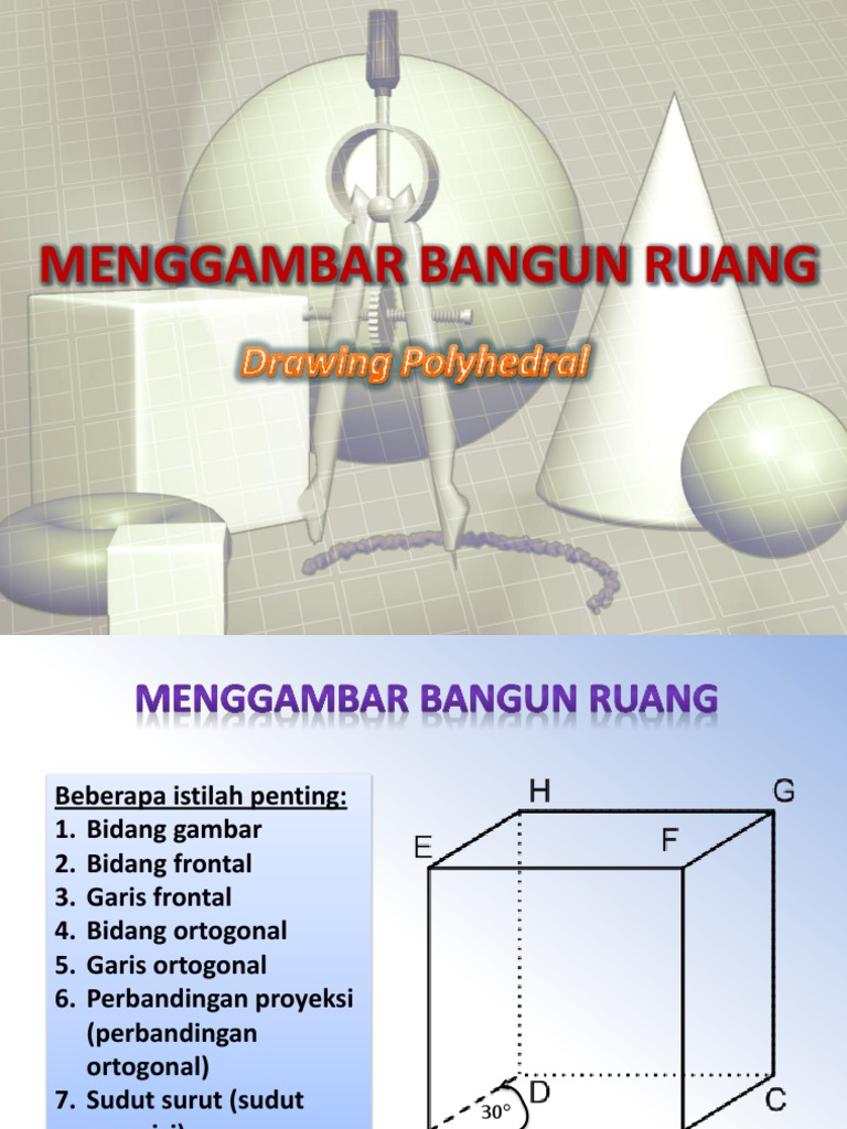 Menggambar Bangun Ruang | PDF | Euclidean Plane Geometry | Geometry