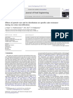 Effects of Particle Size and Its Distribution On Specific Cake Resistance During Rice Wine Microfiltration PDF