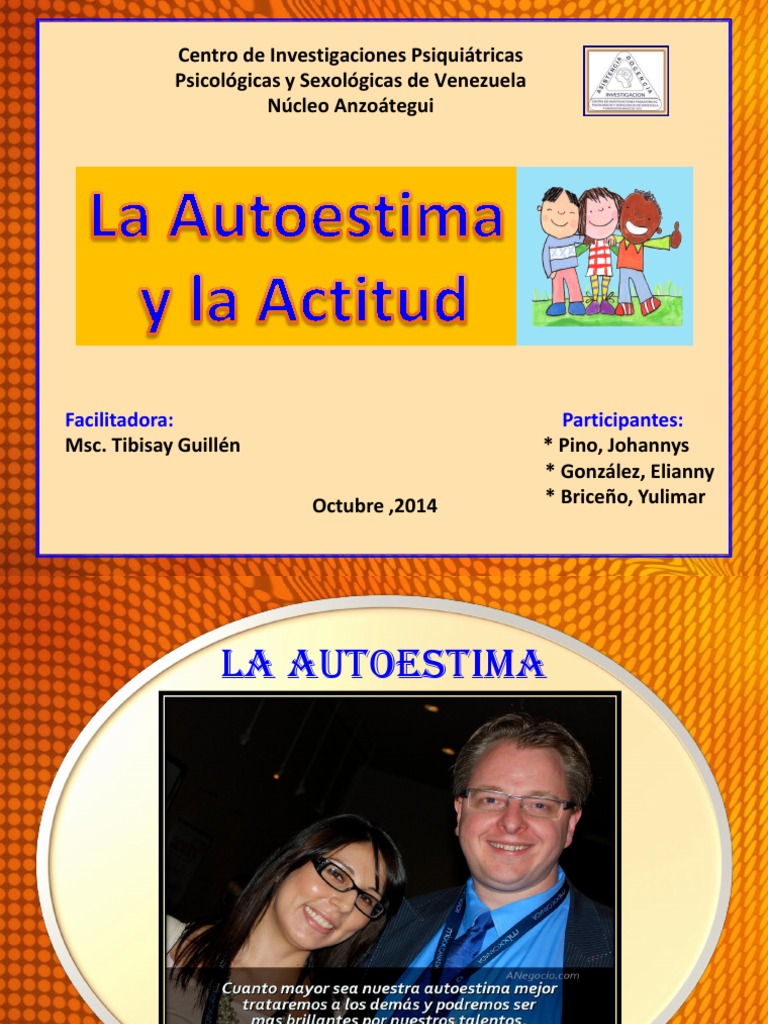 La Autoestima | PDF | Autoconcepto | Actitud (psicología)