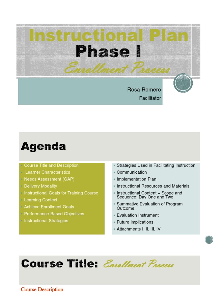 Week 8 Instructional Plan Phase Together | PDF | Facilitator ...