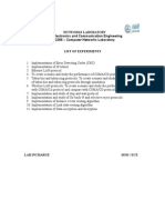 Networks Laboratory B. E. - Electronics and Communication Engineering EC 2356 - Computer Networks Laboratory