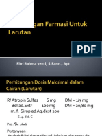 Perhitungan Farmasi Untuk Larutan