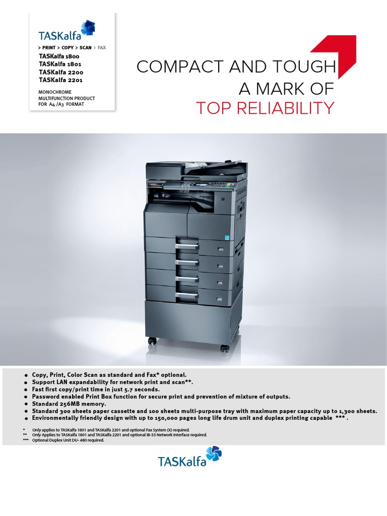 kyocera taskalfa 2200 specifications