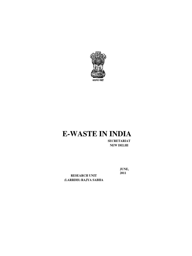E-Waste Management in India | PDF | Electronic Waste | Waste