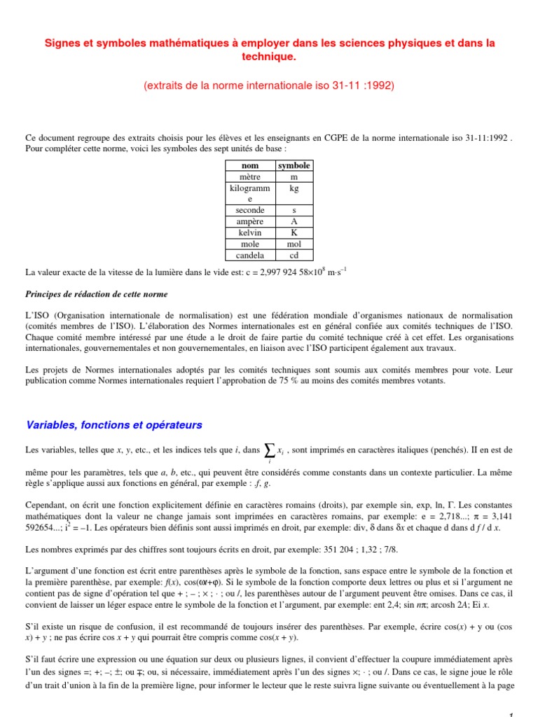 Symboles Mathématiques Et Significations Les Symboles Mathématiques