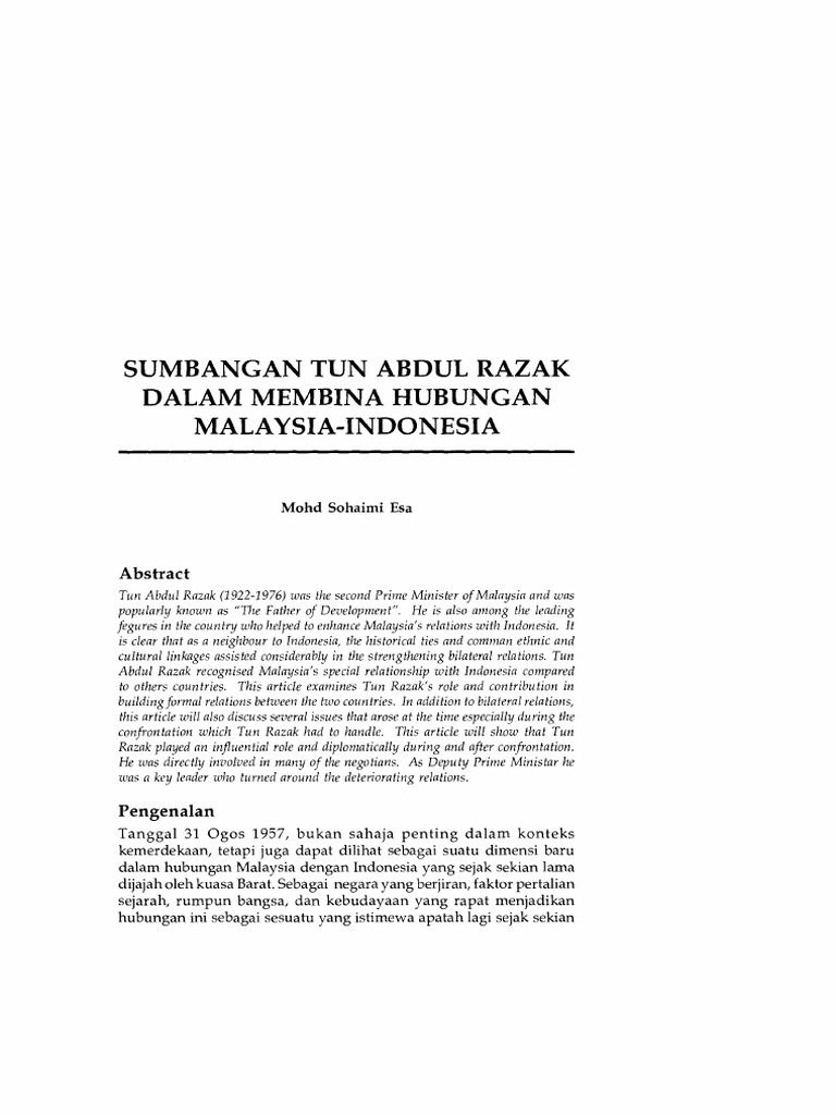 sumbangan tun abdul razak kepada negara