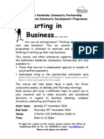 RPCP Starting in Business Flyer Starts Morning 3rd November 2014